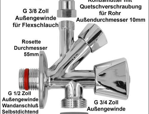 Kombi eckventil zoll ag - 1/2,